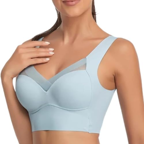 Hatme Haltungskorrektur BH, Wmbra Original, Comfy Rücken BH Damen (DE/NL/SE/PL, Alphanumerisch, 4XL, Regular, Regular, Blue) von Generic