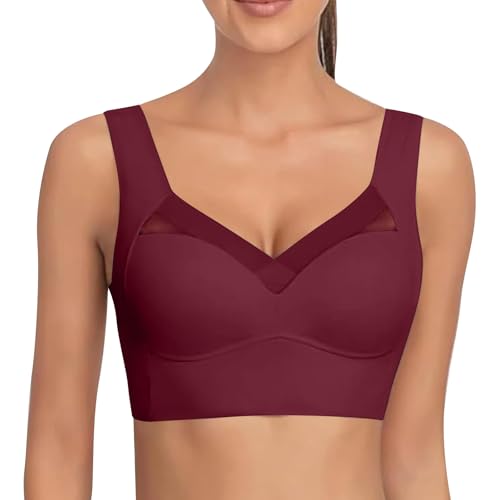 Hatme Haltungskorrektur BH, Wmbra BH Original, Comfy Haltungskorrektur Rücken Damen (DE/NL/SE/PL, Alphanumerisch, XL, Regular, Regular, Wine) von Generic