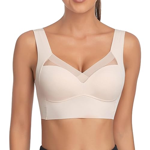 Hatmeo Haltungskorrektur BH, Hatmeo BH, Wmbra Haltungskorrektur BH ohne Bügel, atmungsaktiver Lift-up-BH für Frauen (DE/NL/SE/PL, Alphanumerisch, 5XL, Regular, Regular, Beige) von Generic