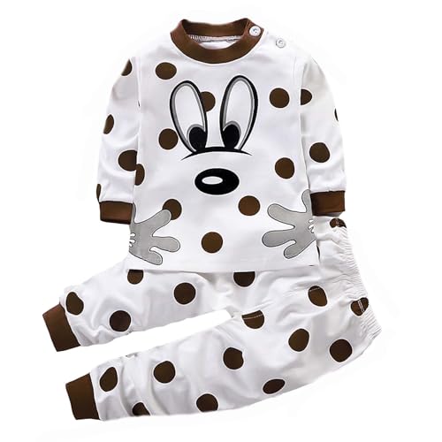 Hausanzug Kinder - Cartoon Tier Schlafanzug Jungen Mädchen Pyjama Set für Kleinkind Baby Zweiteiler Schlafanzüge Langarm Pullover + Sporthose Set Niedlich Nachtwäsche Bekleidungssets für 0-7 Jahre von Generic