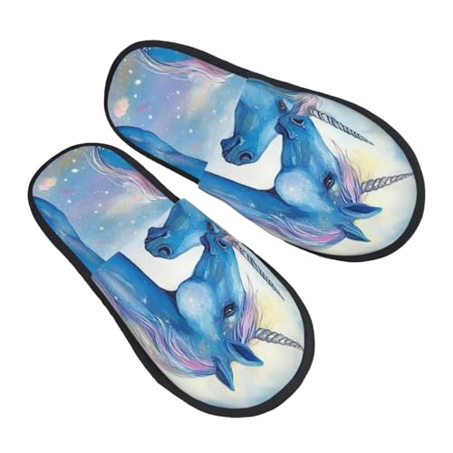Hauspantoffeln Blaue Tierliebe Gemütlich Baumwolle Pantoffeln Wärme Pantoffeln Für Schlafzimmer Den Alltag Unisex M von Generic