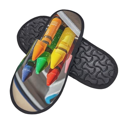 Hauspantoffeln Buntstifte Wärme Baumwolle Pantoffeln Rutschfeste Pantoffeln Für Drinnen Schlafzimmer Draußen L von Generic