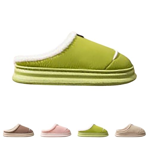 Hauspantoffeln Damen Plüsch, Hausschuhe Damen Warm Hausschlappen Weich Winterschuhe Gefüttert Slipper Rutschfest Haushaltsschuhe Unisex Baumwollhausschuhe Bequem Heimschuhe Flach Schlupfschuhe von Generic