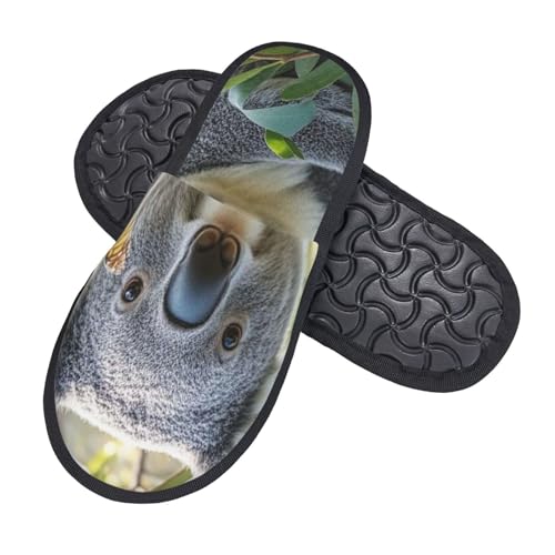 Hauspantoffeln Koala Und Schmetterling Weiches Hausschuhe Scuff Baumwolle Pantoffeln Für Unisex Weihnachten Winter L von Generic