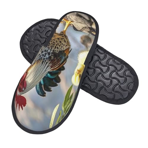 Hauspantoffeln Niedliche Hahnhühner Rutschfeste Hausschuhe Scuff Slippers Für Den Alltag Weihnachten Schlafzimmer M von Generic