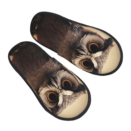 Hauspantoffeln Süße Eule Scuff Baumwolle Pantoffeln Luxuriös Hausschuhe Für Draußen Drinnen Weihnachten M von Generic