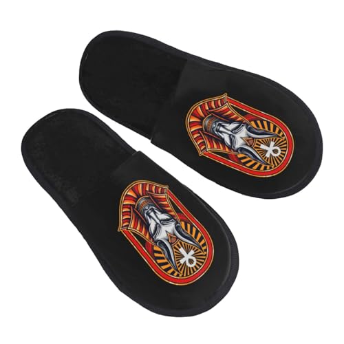 Hausschuhe Ägypten Anubis Weiches Baumwolle Pantoffeln Flauschiges Slippers Für Weihnachten Unisex Schlafzimmer L von Generic