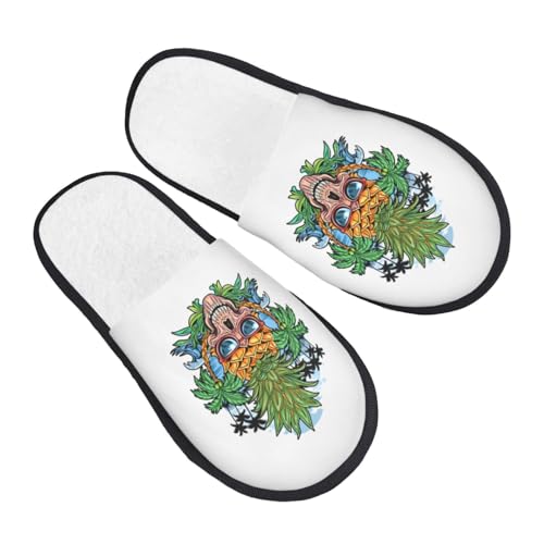 Hausschuhe Ananas-Schädel Luxuriös Slippers Flauschiges Pantoffeln Für Den Alltag Weihnachten Drinnen M von Generic
