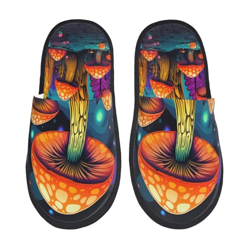 Hausschuhe Baum Autumn Blätter Pilze Scuff Slippers Luxuriös Pantoffeln Für Unisex Draußen Weihnachten M von Generic
