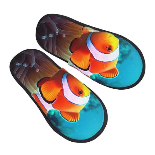 Hausschuhe Clownfisch Rutschfeste Slippers Flauschiges Pantoffeln Für Unisex Draußen Weihnachten L von Generic