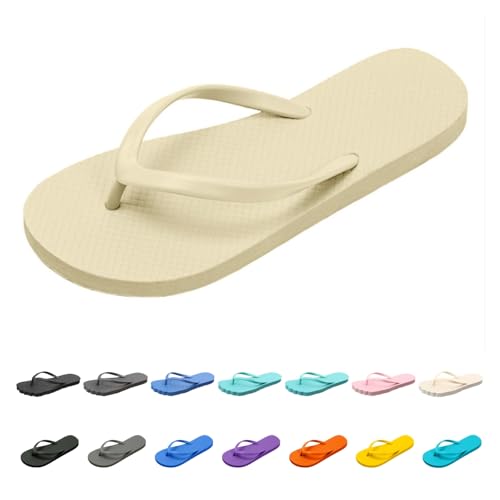 Hausschuhe Damen Flip Flops Damen Herren,Slim Unisex Einfarbig Hausschuhe Zehentrenner,Leichte Flach Zehenpartie Slippers,Rutschfeste Casual Latschen,Sandalen & Slides Für Strand von Generic