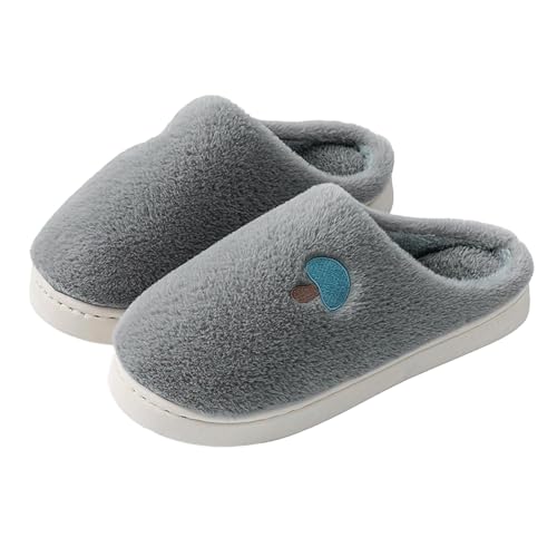Hausschuhe Damen Für Winter Bequem Flauschige Schlappen Mit Rückstellschaum Geschlossen Slippers Rutschfeste Flache Weich Indoor Outdoor von Generic