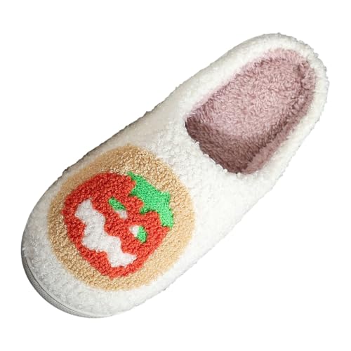 Hausschuhe Damen Für Winter Gästehausschuhe Haushaltsgäste Pantoffeln Mit Polar Fleece-Futter Bequeme Hüttenschuhe Geschlossen Slippers Schlafzimmer Home Slipper Frauen von Generic