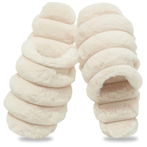 Hausschuhe Damen Für Winter Haushaltsschuhe Memory Foam Filzpantoffeln Besucherhausschuhe Mit Rückstellschaum Trendiger Slipper Plüsch Antirutsch Baumwolle Flauschig von Generic