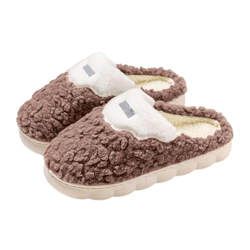 Hausschuhe Damen Herren Filz - Pantoffeln Unisex Plüsch Winter Latschen Rutschfest Slipper Filzsohle Filzpantoffeln Weich Warme Hausschlappen Lustig Dicke Sohle Atmungsaktive Hauslatschen Für Drinnen von Generic