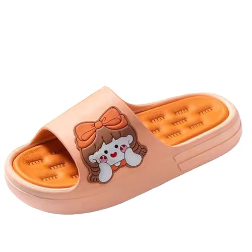 Hausschuhe Damen Sommer Mit Absatz Breite Füße rutschfest Badeschlappen Leichte Slipper Mit Offener Leichte Elegant Zehenpartie Bequem Breite Füße Plateau Damensandalen von Generic