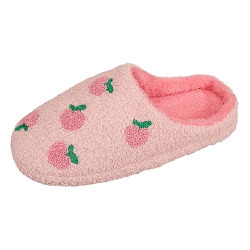 Hausschuhe Damen Warm Pantoletten Cartoon-Motiv Winter Warm Dicker Sohle Plüsch Pantoffeln Wärme Komfort rutschfeste Hausschlappen Bequeme Slippers von Generic