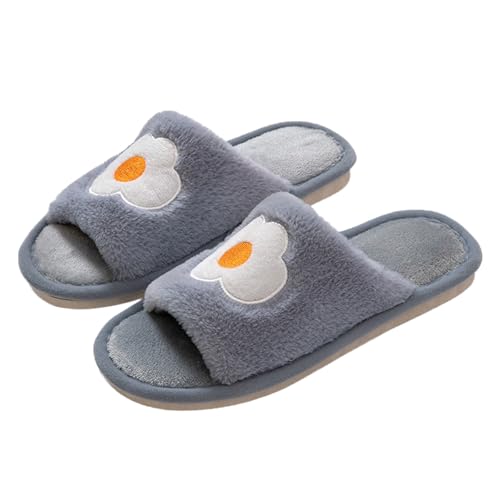 Hausschuhe Damen Winter Haushaltsschuhe Memory Foam Pantoffeln Mit Polar Fleece-Futter Retro-Mode Filz Hausschlappen Flache Hüttenschuhe Filzpantoffeln Home Slipper für Frauen von Generic