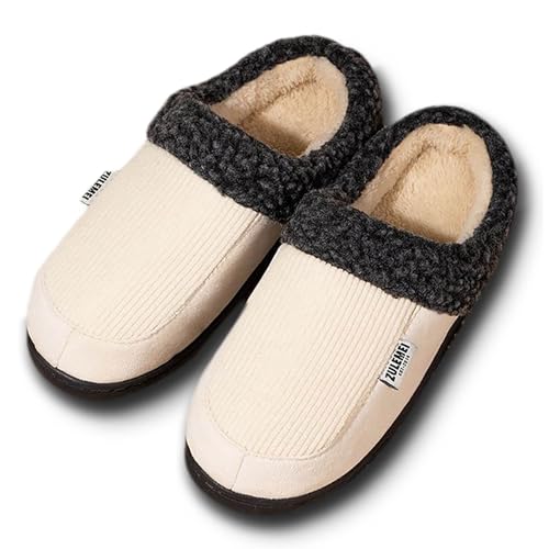 Hausschuhe Damen Winter Haushaltsschuhe Memory Foam Unisex Slippers Plüsch Gästepantoffeln Rutschfeste Flache Home Slipper für Frauen von Generic