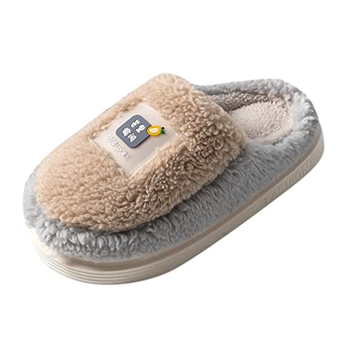 Hausschuhe Damen Winter Plüsch Pantoffeln Herren Filz Unisex Filzpantoffeln Weich Filzsohle Slipper Rutschfest Latschen Warme Hausschlappen Herbst Atmungsaktive Dicke Sohle Hauslatschen Für Nacht von Generic