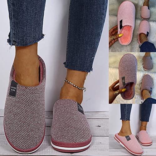 Hausschuhe Damen Winter Plüsch Pantoffeln Herren Pantoffeln im Herbst und Winter für Drinnen und Draussen Weicher Plüsch Unisex Warm Hausschlappen Filzpantoffeln Frauen Bequeme Slippers von Generic