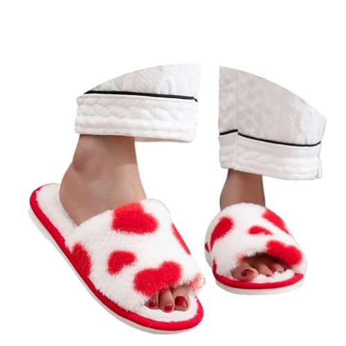 Hausschuhe Damen Winter Und Herren Pantoffeln Unisex Slippers Retro-Mode Filz Hausschlappen Lustige Cartoon Plüsch Home Slipper für Frauen von Generic
