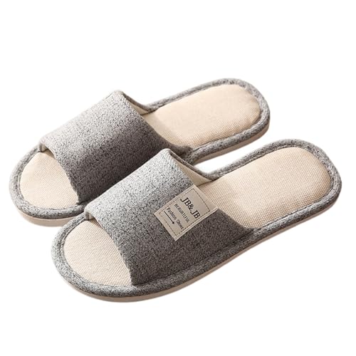 Hausschuhe Damen Winter Warm Antirutsch Flauschige Schlappen Für Retro-Mode Filz Hausschlappen Trendiger Slipper Rutschfeste Flache Slippers Frottierslipper von Generic