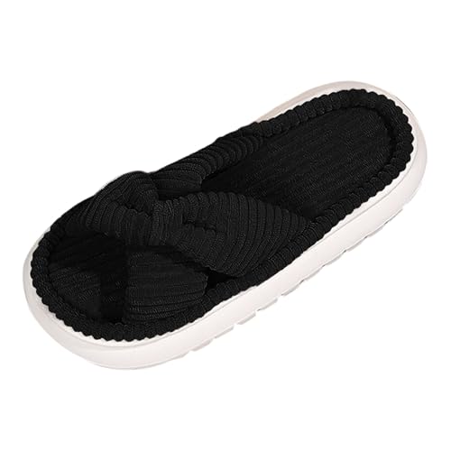 Hausschuhe Damen flip Flops Sommer schwarz Espadrilles Keilabsatz und Clip-zehe Wolke rutschfest Badeschuhe Strand Reisen Trekking von Generic