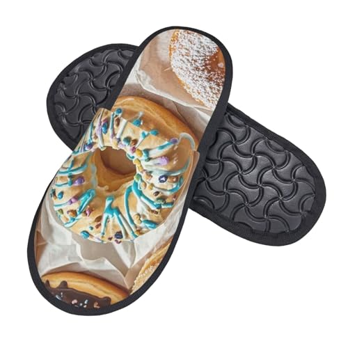 Hausschuhe Donuts Scuff Slippers Flauschiges Hauspantoffeln Für Draußen Unisex Weihnachten L von Generic