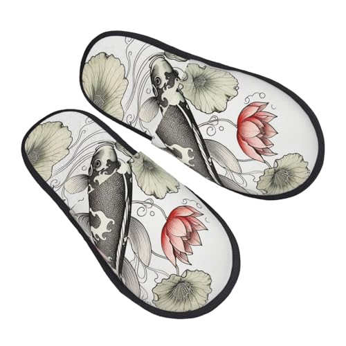 Hausschuhe Fisch Japanisch Gemütlich Slippers Weiches Baumwolle Pantoffeln Für Unisex Schlafzimmer Weihnachten M von Generic