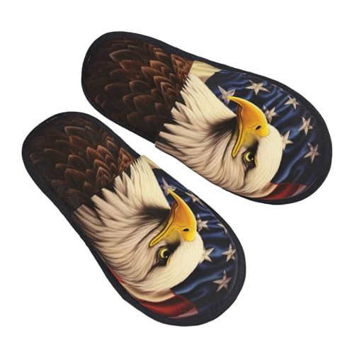 Hausschuhe Flagge Und Adler Bequeme Slippers Leichte Pantoffeln Für Winter Unisex Schlafzimmer M von Generic