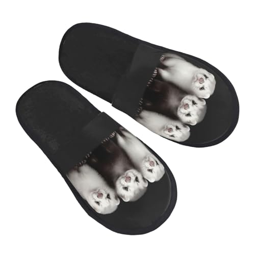 Hausschuhe Frettchen Weiches Slippers Scuff Pantoffeln Für Unisex Weihnachten Schlafzimmer M von Generic