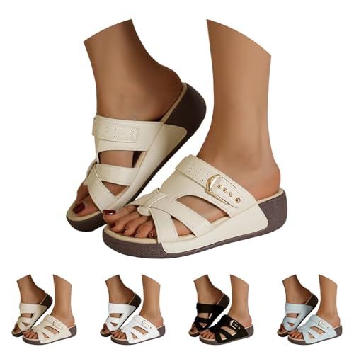 Hausschuhe Für Damen Dicker Slipper Mit Absatz Metall Hausschuhe Leichte Weichen Sohlen Offener Zehen Schlappen Orthopädische Bequeme Slipper Exquisit Mode Atmungsaktive rutschfeste Flip Flops Hausschuhe Für Damen Dicker Slipper Mit Absatz Metall Hausschuhe Leichte Weichen Sohlen Offener Zehen Schlappen Orthopädische Bequeme Slipper Exquisit Mode Atmungsaktive rutschfeste Flip Flops von Generic
