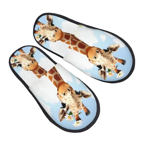 Hausschuhe Giraffe Rutschfeste Slippers Scuff Pantoffeln Für Draußen Drinnen Weihnachten M von Generic