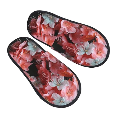 Hausschuhe Girlanden Schöne Blumen Leichte Slippers Gemütlich Pantoffeln Für Winter Den Alltag Weihnachten M von Generic