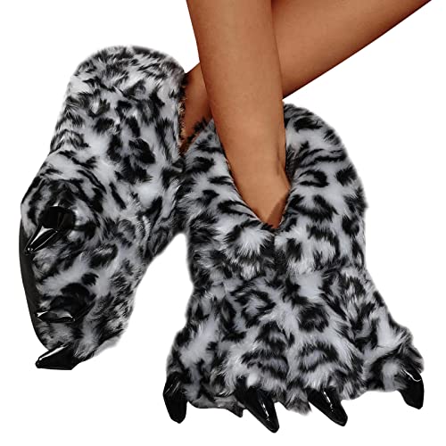 Hausschuhe Herbst Winter Plüschtier Kostüm Pfote Klaue Schuhe Männer Frauen, Cosplay Tiger Dinosaurier Bär Panda Kostüm von Generic