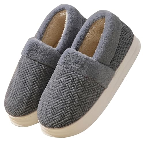 Hausschuhe Herren Damen Bettschuhe Weiche Stoppersocken Flache Memory Foam Home Slipper Breite Füße Weiche rutschfeste Pantoletten Atmungsaktive Mode Plüschhausschuhe Hausschuhe Herren Damen Bettschuhe Weiche Stoppersocken Flache Memory Foam Home Slipper Breite Füße Weiche rutschfeste Pantoletten Atmungsaktive Mode Plüschhausschuhe von Generic