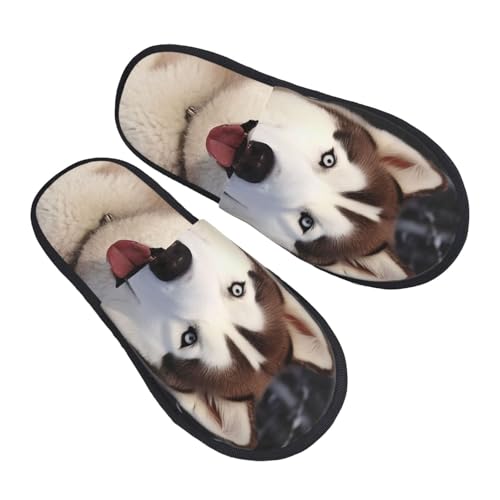 Hausschuhe Huskys Leichte Slippers Weiches Hauspantoffeln Für Weihnachten Draußen Unisex L von Generic
