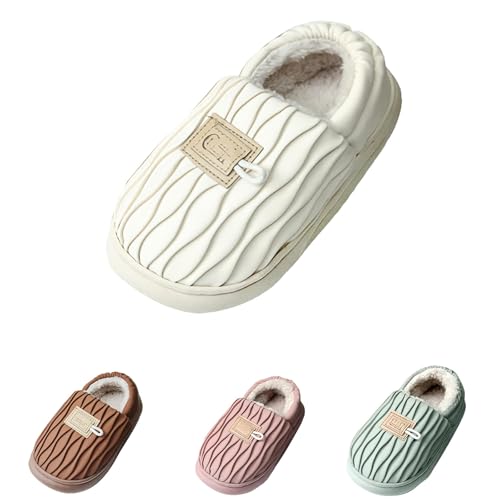 Hausschuhe Jungen Mädchen EVA Wasserdicht Plüsch Pantoffel Winter Weiche Warme Rutschfest Flauschige Hausschuhe Geschlossen Gefüttert Pantoffeln für Kinder Kleinkind von Generic