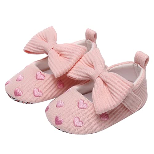 Hausschuhe Kinder 20 Infant Mädchen Single Schuhe Herz Stickerei Bowknot First Walkers Schuhe Kleinkind Sandalen Prinzessin Schuhe Baby Jungen Jogginganzug von Generic