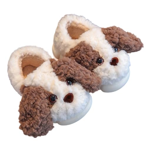 Hausschuhe Kinder Junge Mädchen Winter Plüsch Baumwolle Warme Pantoffeln Weiche Slippers Cartoon Tier Hausschuhe 23 24 25 26 27 28 30 31 32 33 Kleinkind rutschfest Schuhe 2-11 Jahre von Generic