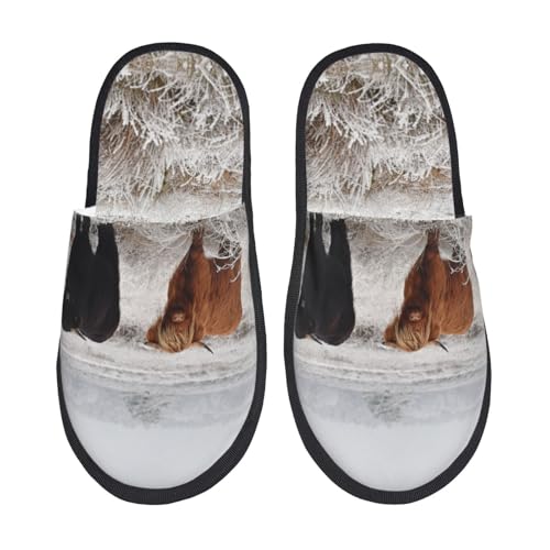 Hausschuhe Kuh K Wärme Pantoffeln Rutschfeste Slippers Für Winter Weihnachten Den Alltag M von Generic