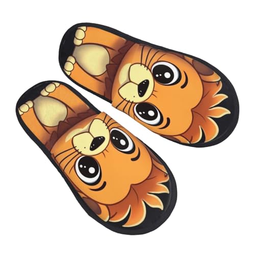 Hausschuhe Niedlicher Cartoon-Löwe Rutschfeste Slippers Weiches Pantoffeln Für Drinnen Schlafzimmer Weihnachten L von Generic