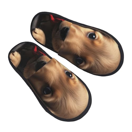 Hausschuhe Niedlicher Hund Scuff Pantoffeln Leichte Baumwolle Pantoffeln Für Weihnachten Drinnen Unisex M von Generic