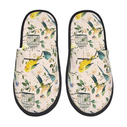 Hausschuhe Niedlicher Vogeldruck Warme Pantoffeln Weiche Gemütliche Hausschuhe Männer, Für Hôtel, Voyage, Den Alltag, L von Generic