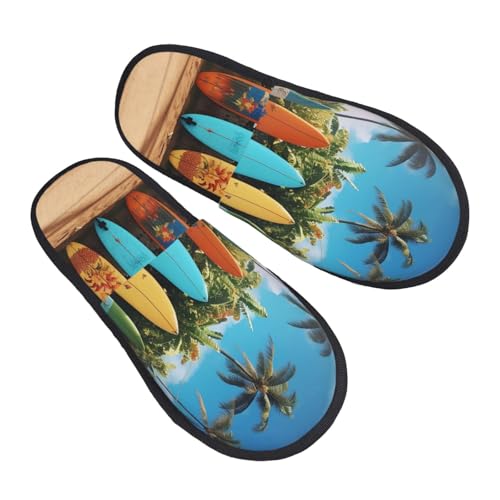 Hausschuhe Surfbrett Weiches Hauspantoffeln Mit Fellfutter Slippers Für Winter Weihnachten Den Alltag M von Generic