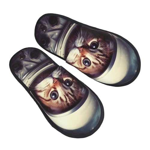 Hausschuhe Tier Katze Astronaut Luxuriös Hauspantoffeln Wärme Slippers Für Weihnachten Schlafzimmer Winter L von Generic