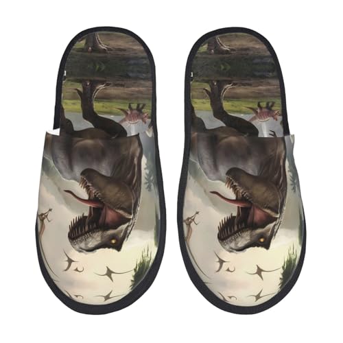 Hausschuhe Tree Park Dinosaurier Rutschfeste Slippers Bequeme Pantoffeln Für Winter Unisex Schlafzimmer L von Generic