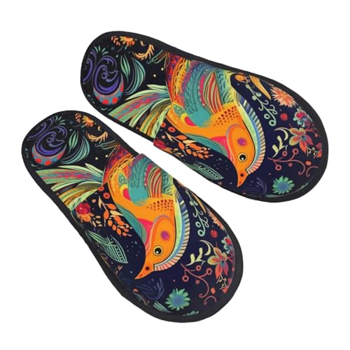 Hausschuhe Vögel Im Ethnischen Stil Weiches Slippers Scuff Pantoffeln Für Draußen Unisex Weihnachten L von Generic