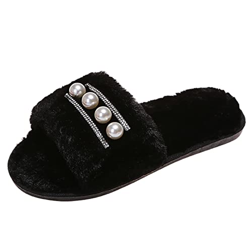 Hausschuhe Warm Hausschuhe Plüsch Offener Zehen Warme Lammfell Schlappen Mit Strass Perlen Slipper Flauschig Flach Filzpantoffeln Pantoffeln Slip-On Cozy rutschfeste Exquisit Flip Flops Hausschuhe Warm Hausschuhe Plüsch Offener Zehen Warme Lammfell Schlappen Mit Strass Perlen Slipper Flauschig Flach Filzpantoffeln Pantoffeln Slip-On Cozy rutschfeste Exquisit Flip Flops von Generic